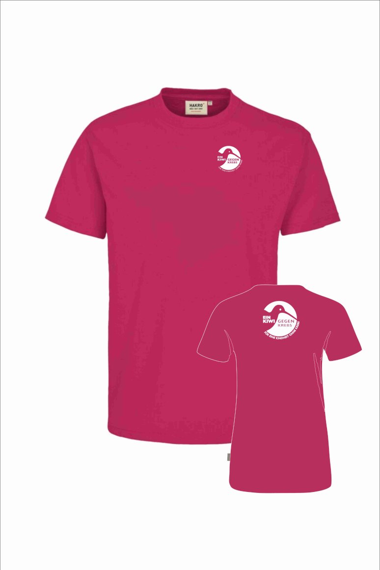 Ein Kiwi gegen Krebs T-Shirt, Logo: klein/groß